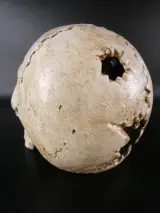 Decoratieve schedel van metaal – foto 3 – kavel bij De Kringwinkel, Heverlee