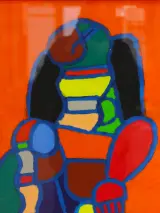 Ivan Vander Vliet - “Standbeeld” - gouache, vroeg werk 2005 – foto 4 – kavel bij De Kringwinkel, Antwerpen