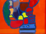Ivan Vander Vliet - “Standbeeld” - gouache, vroeg werk 2005 – foto 5 – kavel bij De Kringwinkel, Antwerpen