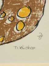 Abstracte grafische print van een roofdier - Tivolishop – foto 3 – kavel bij De Kringwinkel, Antwerpen