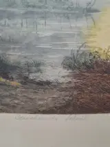 J. Labrador – Originele Kleurenets & Aquatint "Coucher de Soleil" – Handgesigneerd & Epreuve d'Artiste – foto 3 – kavel bij De Kringwinkel, Waardamme