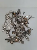 Partij van 50 Vintage & Antieke Koffielepels & Theelepels – Totaal 1 kg! – Diverse Modellen – kavel bij De Kringwinkel, Waardamme
