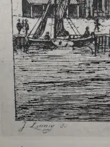 Antiek 19e-Eeuws Havengezicht Antwerpen (1644) – J. Linnig naar B. Peeters – foto 2 – kavel bij De Kringwinkel, Waardamme