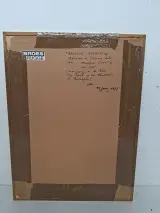 Originele Pentekening "Breiend Moedertje" (1975) – Monique Schotte (Academie Antwerpen / Pol Mara) – foto 3 – kavel bij De Kringwinkel, Waardamme