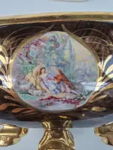 Antieke Belgische Majolica Bonbonnière / Terrine met Goudvergulde Fragonard-scènes – foto 4 – kavel bij De Kringwinkel, Waardamme