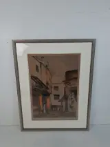 Originele Kleurenets 'Dans la Casbah – Alger' (Jean Van Den Bossche, 1937) – Gelimiteerde Oplage – kavel bij De Kringwinkel, Waardamme