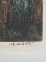 Kleurenets 'Gezicht op Brugge' – Gelimiteerde Oplage (Alfred van Neste, 1874-1969) – foto 2 – kavel bij De Kringwinkel, Waardamme