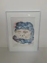 Handgeschilderd Aquarel Portret (2002) – kavel bij De Kringwinkel, Waardamme