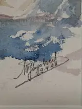Handgeschilderd Aquarel Portret (2002) – foto 3 – kavel bij De Kringwinkel, Waardamme