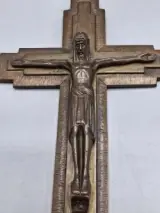 Vintage Art Deco crucifix, van "E. HOFFER" – foto 2 – kavel bij De Kringwinkel, Waardamme