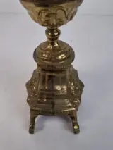vintage vierarmige kandelaar van messing – foto 4 – kavel bij De Kringwinkel, Waardamme