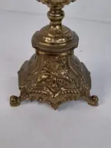 vintage vierarmige kandelaar van messing – foto 5 – kavel bij De Kringwinkel, Waardamme