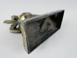 Vintage beeldje Jezus met kruis van metaal – foto 5 – kavel bij De Kringwinkel, Diest
