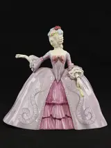 Franklin Porcelain Marianne 'The Minuet hand painted fine porcelain Museum of costume 1980 – kavel bij De Kringwinkel, Antwerpen