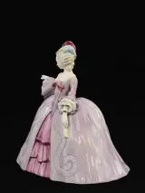Franklin Porcelain Marianne 'The Minuet hand painted fine porcelain Museum of costume 1980 – foto 4 – kavel bij De Kringwinkel, Antwerpen