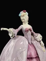 Franklin Porcelain Marianne 'The Minuet hand painted fine porcelain Museum of costume 1980 – foto 6 – kavel bij De Kringwinkel, Antwerpen