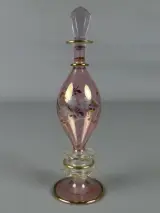 Decoratieve glazen parfumfles met gouden accenten – kavel bij De Kringwinkel, Diest