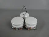 3 voorraadpotten met houder – kavel bij De Kringwinkel, Diest