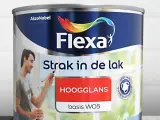 5x Strak in de lak acryl hoogglans Wit - 1 liter, Flexa, wit – foto 2 – kavel bij Onlineveilingmeester