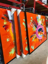 4x S. Rasmussen ‘Power of Colour’ origineel olieverfschilderij op doek – foto 7 – kavel bij Onlineveilingmeester, Hoogeveen