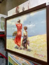 Ca. 14x Schilderij op doek / schilderij in lijst – foto 3 – kavel bij Onlineveilingmeester, Hoogeveen