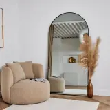 2x Design spiegel met boog zwart 200x100 cm – kavel bij Onlineveilingmeester, Hoogeveen