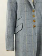 SCAPA - luxe wollen mantel in tijdloos lichtblauw ruitmotief - maat 46 – foto 3 – kavel bij De Kringwinkel, Antwerpen
