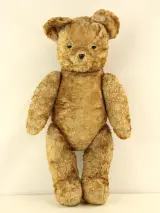 Knappe, vintage teddybeer uit 1963 - stro gevuld - 72 cm – foto 2 – kavel bij De Kringwinkel, Antwerpen