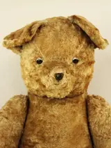 Knappe, vintage teddybeer uit 1963 - stro gevuld - 72 cm – foto 3 – kavel bij De Kringwinkel, Antwerpen