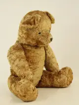 Knappe, vintage teddybeer uit 1963 - stro gevuld - 72 cm – foto 6 – kavel bij De Kringwinkel, Antwerpen