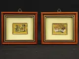 Italiaanse kunstlithografieën op goudfolie – Seizoenen – kavel bij De Kringwinkel, Antwerpen