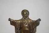 Antiek metalen beeld: Heilig Hart van Jezus – foto 5 – kavel bij De Kringwinkel, Brecht
