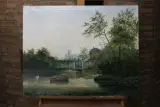 Schilderij: Romantisch Rivierlandschap – kavel bij De Kringwinkel, Brecht