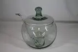 Vintage glazen punchbowl – kavel bij De Kringwinkel, Brecht