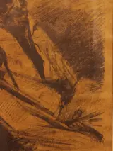 Gesigneerde litho portret van een man - genummerd 252/300 - Julien Van De Veegaete – foto 4 – kavel bij De Kringwinkel, Antwerpen