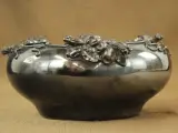 Art Nouveau kom met florale decoratie - Meriden Silver Plate Co – foto 9 – kavel bij De Kringwinkel, Antwerpen