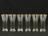Stella Artois set van 6 vintage fluitjes glazen met goudkleurige rand jaren 60 – kavel bij De Kringwinkel, Antwerpen