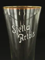 Stella Artois set van 6 vintage fluitjes glazen met goudkleurige rand jaren 60 – foto 5 – kavel bij De Kringwinkel, Antwerpen