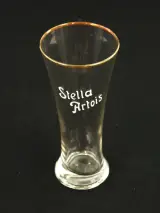 Stella Artois set van 6 vintage fluitjes glazen met goudkleurige rand jaren 60 – foto 6 – kavel bij De Kringwinkel, Antwerpen
