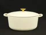 BK geëmailleerde gietijzeren braadpan in crème (29cm) – kavel bij De Kringwinkel, Antwerpen