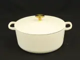 BK geëmailleerde gietijzeren braadpan in crème (29cm) – foto 2 – kavel bij De Kringwinkel, Antwerpen