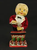 Set van 3 Vintage blikken figuren: Bartender, McGregor & Charlie (Rosko/Nomura) – foto 6 – kavel bij De Kringwinkel, Antwerpen