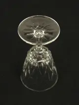Set van 5 vintage kristallen likeurglazen met geslepen patroon – foto 5 – kavel bij De Kringwinkel, Antwerpen