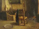 Albert Demoen (1916–1992) - Rustiek interieur met open haard – foto 9 – kavel bij De Kringwinkel, Antwerpen