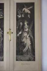 Religieus oratorium-drieluik met pauselijk portret – foto 6 – kavel bij De Kringwinkel, Izegem