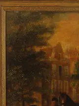19e-eeuws genreschilderij – Olieverf op doek, niet gesigneerd – foto 4 – kavel bij De Kringwinkel, Antwerpen