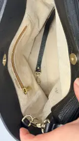 Nathan-Baume zwart lederen handtas – foto 5 – kavel bij De Kringwinkel, Dendermonde