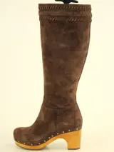UGG Australia - bruine suède laarzen met houten hakken - zo goed als nieuw – foto 10 – kavel bij De Kringwinkel, Antwerpen