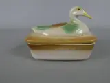 Vintage aardewerk botervloot met eendendeksel – kavel bij De Kringwinkel, Diest