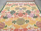 Vintage Indiase jacquarddeken met fruitmotief – foto 2 – kavel bij De Kringwinkel, Heverlee